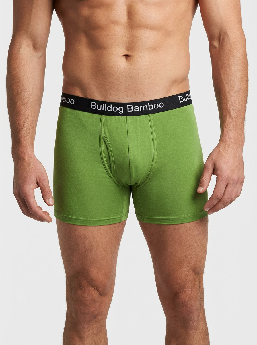 Bamboo Boxers 3 pack mixed (2 plain & 1 Bulldog logo) BUY 1 PACK GET 1 PAIR FREE PLAIN-RANDOM COLOUR