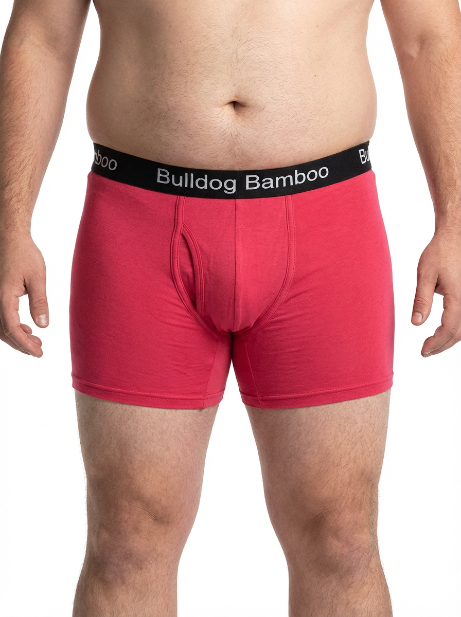 Bamboo Boxers 5 pack mixed (3 plain & 2 Bulldog logo) BUY 1 PACK GET 1 PAIR FREE PLAIN-RANDOM COLOUR