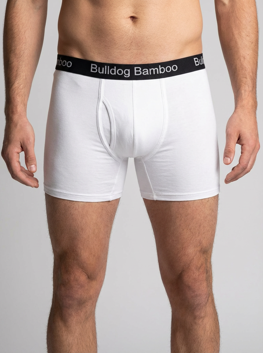 Bamboo Boxers 5 pack mixed (3 plain & 2 Bulldog logo) BUY 1 PACK GET 1 PAIR FREE PLAIN-RANDOM COLOUR