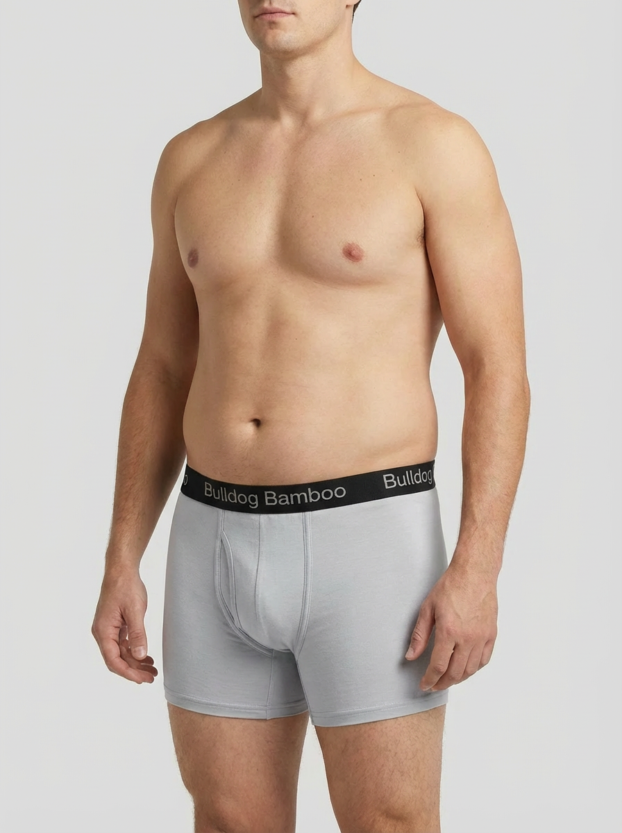 Bamboo Boxers 5 pack mixed (3 plain & 2 Bulldog logo) BUY 1 PACK GET 1 PAIR FREE PLAIN-RANDOM COLOUR