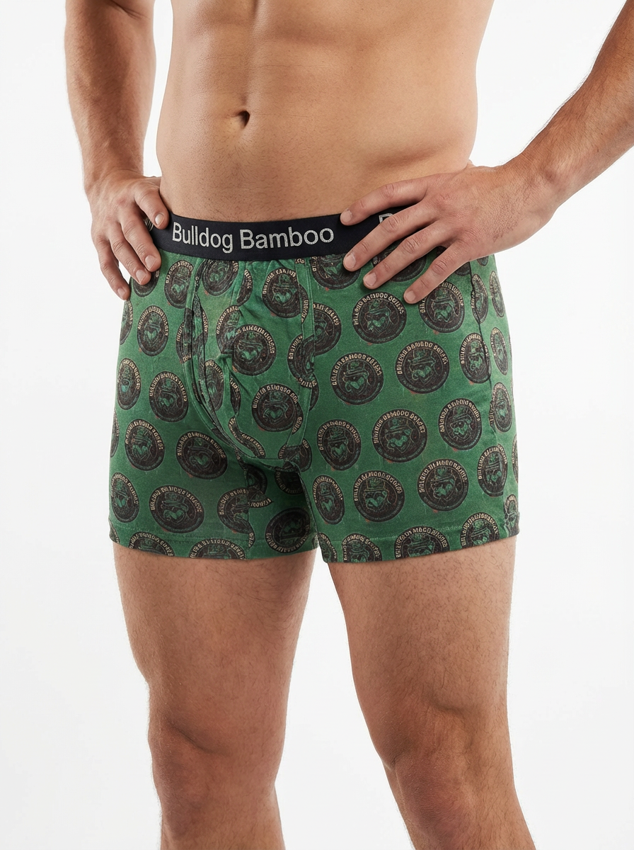 Bamboo Boxers 5 pack mixed (3 plain & 2 Bulldog logo) BUY 1 PACK GET 1 PAIR FREE PLAIN-RANDOM COLOUR
